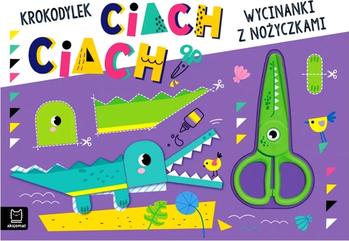Découpages avec ciseaux Petit Crocodile plouf, plouf !