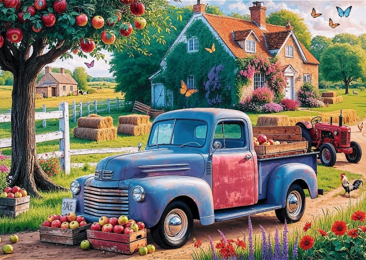 Puzzle TREFL Premium Plus Tea Time: Farmer's Car 500 Pieces