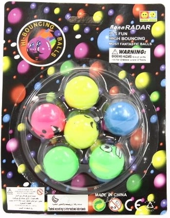 Rubber balls – pack of 6 pcs