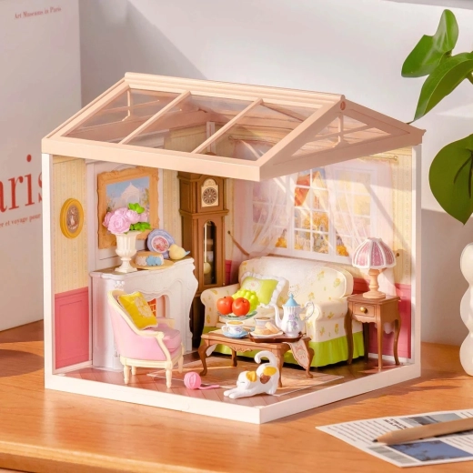 Diorama d’exposition avec panneaux transparents