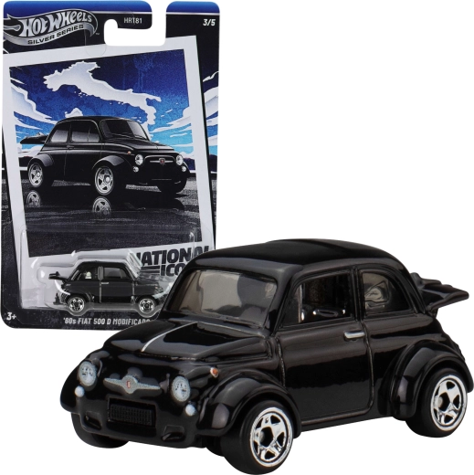 Hot Wheels National Icons – Fiat 500 D Modificado (1960) 1:64, black