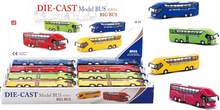 Bus op schaal 1:50 – set van 4 soorten