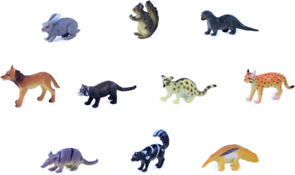 forest animals mini zoo – set of 10 figures in a pouch