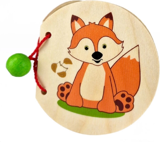 Wooden Picture Book with Fox and Forest Animals