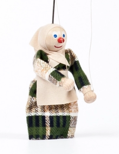Gerlich houten marionet oma Anežka 12 cm