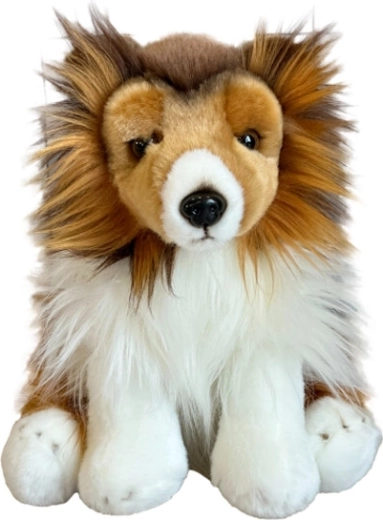 Plush Shetland Sheepdog (Sheltie), sitting, 28 cm