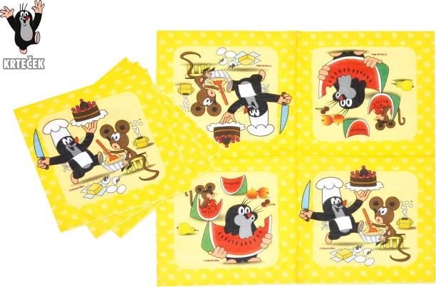Party napkins Little Mole and Friends 33 cm, 12 pcs
