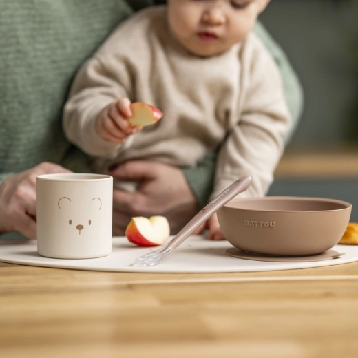 Ergonomic spoon and cup for small hands