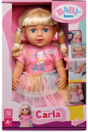 BABY born Carla Doll 43 cm with Hair Styling Accessories
