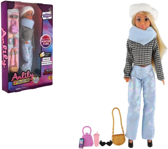 Anlily-gewrichtspop 30 cm wintereditie met accessoires