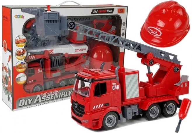 Kit DIY Camion de Pompiers 2 en 1 avec Cric Remplaçable