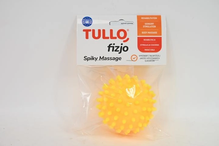 Fizjo rehabilitation massage spiky ball 9 cm yellow