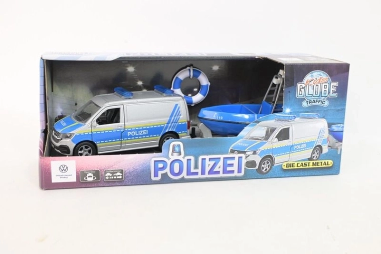 Volkswagen T6.1 de police avec bateau de patrouille