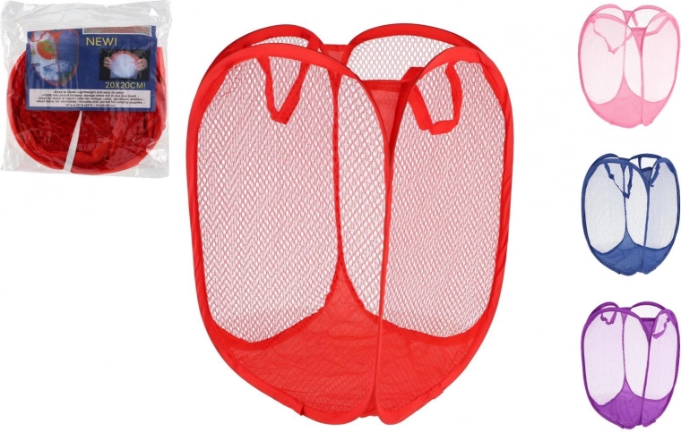 Foldable Mesh Toy Basket 50 × 30 × 30 cm (multiple colors)