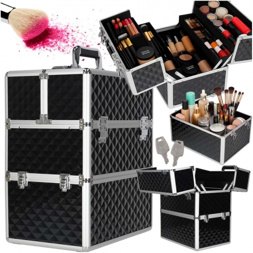 XXL 3D Cosmetic Case – Expandable Make-up Organizer with Lock