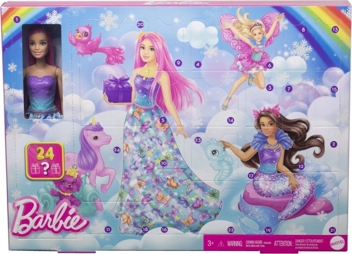 Barbie Dreamtopia Advent Calendar with Doll and 24 Surprises