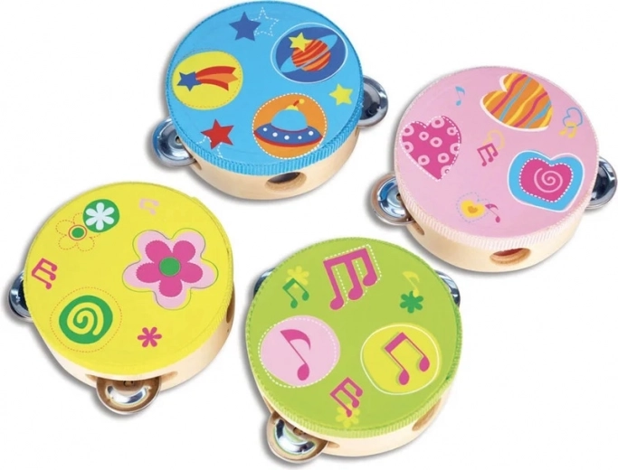 Tambourijn voor kinderen Bontempi 12 cm van hout