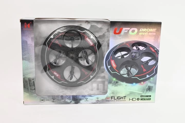RC UFO-shaped drone with LED lighting