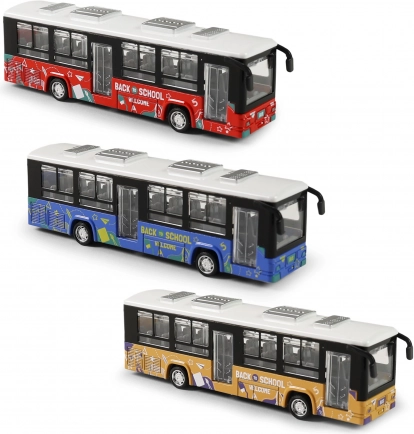 Metalen bus met openende deuren