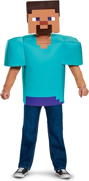 MINECRAFT Steve Costume for Kids 7–8 Years