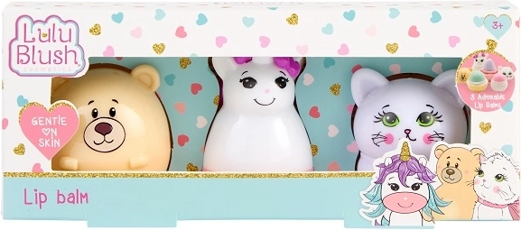 Create It! LuluBlush lippenbalsems in de vorm van diertjes, set van 3 stuks