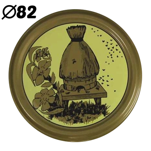 82 mm Canning Jar Lids with 6 Locks, Stara Chata Design, 10 pcs