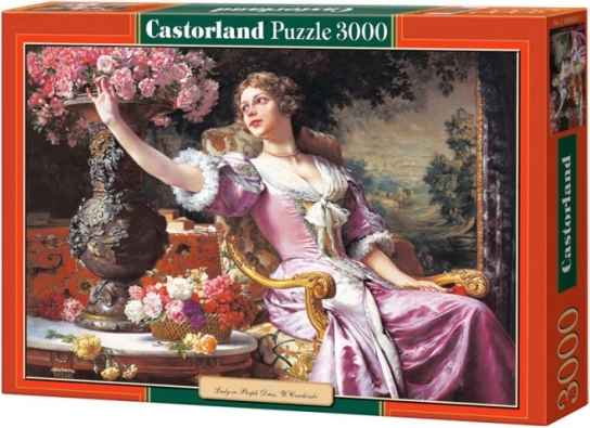 Puzzel 3000 stukjes vrouw in paarse jurk van W. Czachórski