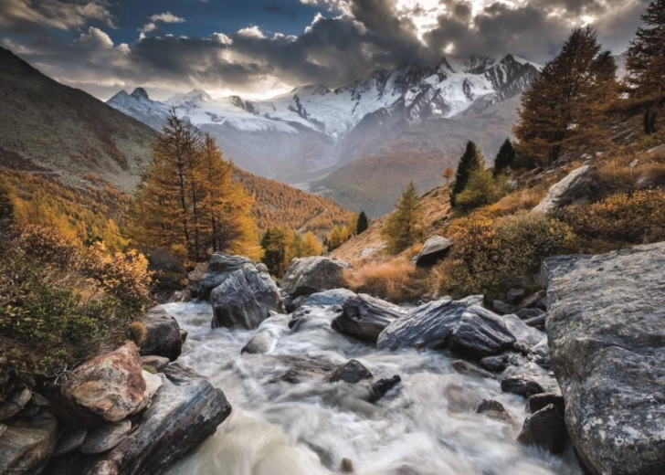 Puzzel Bergbeek in Zwitserland 1000 stukjes