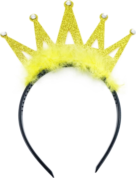 Child's Headband with Crown and Feathers