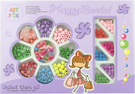 Wooden threading beads for kids