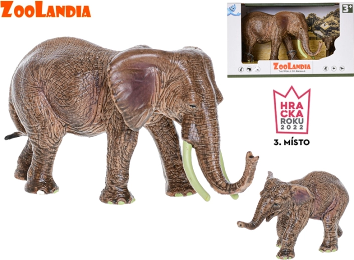 Zoolandia olifantenkoe met jong – plastic figuren voor de dierentuin