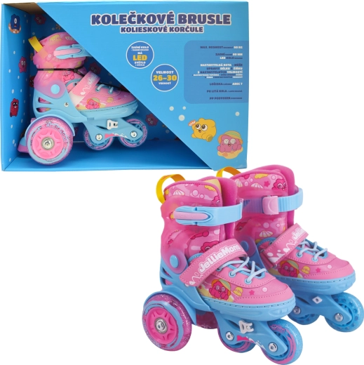 Children's light-up roller skates pink (size 26–30) SPARKYS