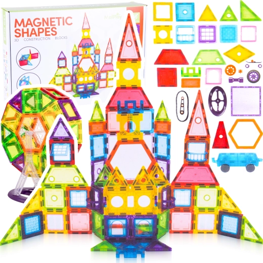 Magnetic construction puzzle set 130 pieces