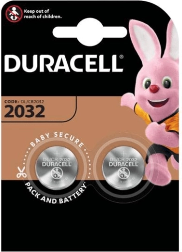 Lithium-Knopfzellenbatterie CR2032 DURACELL, 2 Stk.