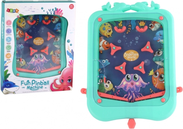 Tafelspel mini flipper met knikker – groen