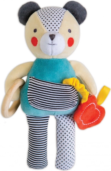 Petit Collage bear with organic cotton teether