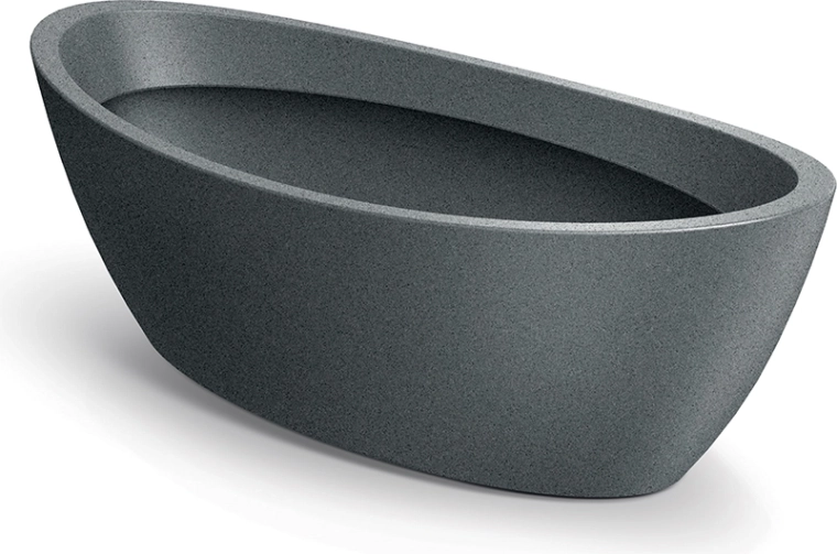 ARIA Oval Planter 60 cm Granite Grey