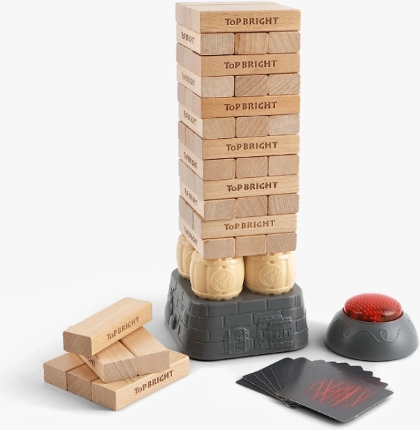 Top Bright houten toren met timer – familiespel