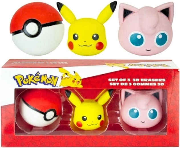 3D gum POKÉMON – set van 3 stuks