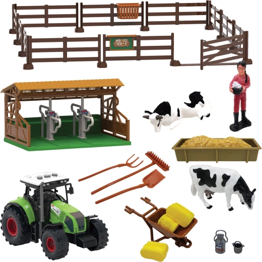 Set de jeu ferme avec lumières et sons, 43 pcs