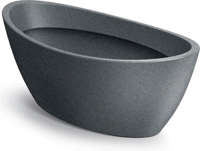 Aria Oval Planter 40 cm, Granite Grey