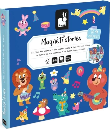 Janod magnetisch boek Dierenverjaardagsfeest