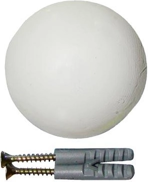 Butée d’amortissement pour porte 40 mm, blanche, lot de 2