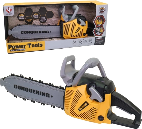 Tronçonneuse pour enfants à batterie avec lumière et son 42 cm