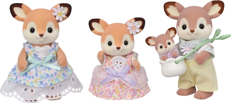 Sylvanian Families famille de cerfs – set de 4 figurines