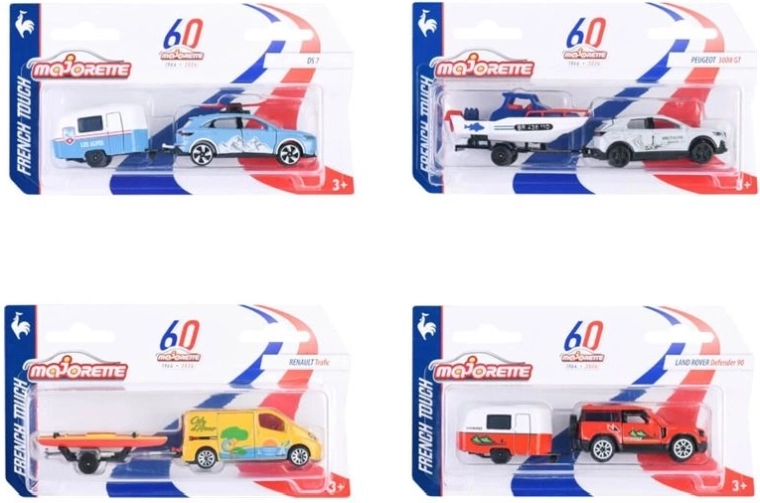 Majorette French Touch car with trailer (1 pc, random selection)