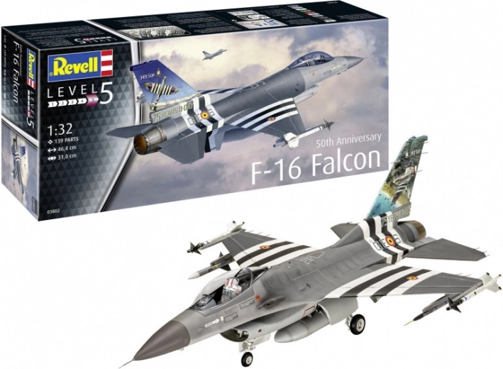 Maquette plastique d’avion F-16 Falcon pour le 50e anniversaire 1/32