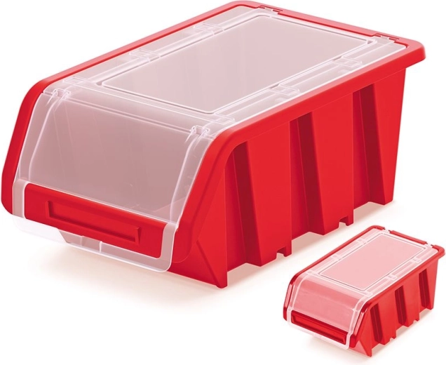 Plastic lockable storage box TRUCK PLUS 49 × 29.8 × 21 cm, red