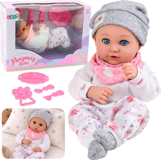 Poupée bébé avec alimentation et accessoires 28 cm