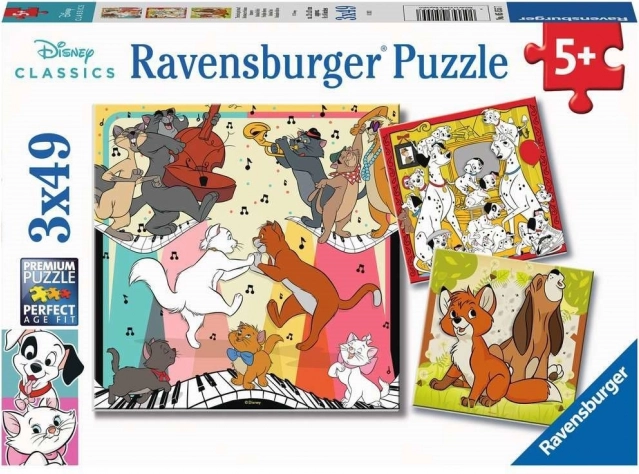 Ravensburger Puzzle Disney Classics: Animals in a Good Mood 3×49 Pieces